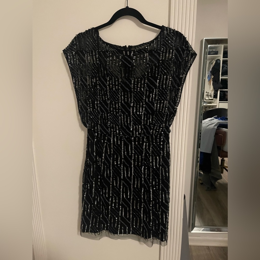 Aidan Mattox sparkly evening dress